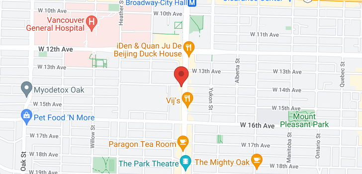 map of 101 518 W 14TH AVENUE